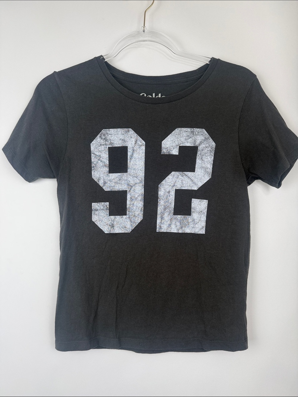 Nordstrom Golden Hour Black Short Sleeve Crew Neck 92 T-shirt Size Medium